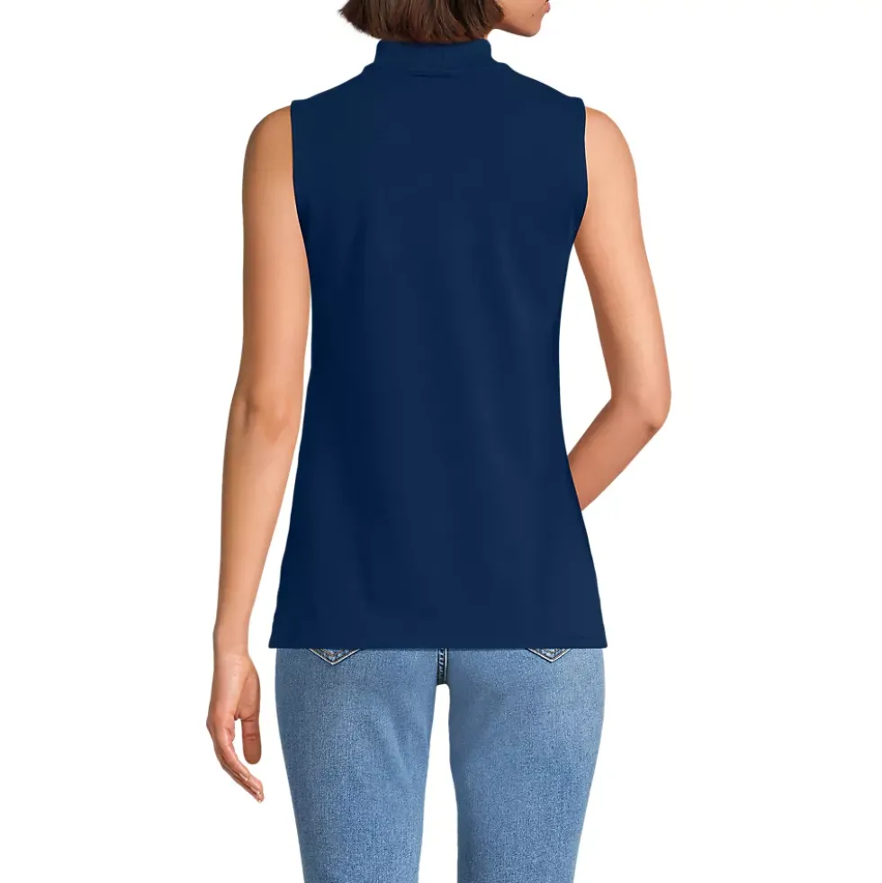 Women's Sleeveless Polished Essentials Mock Neck Top