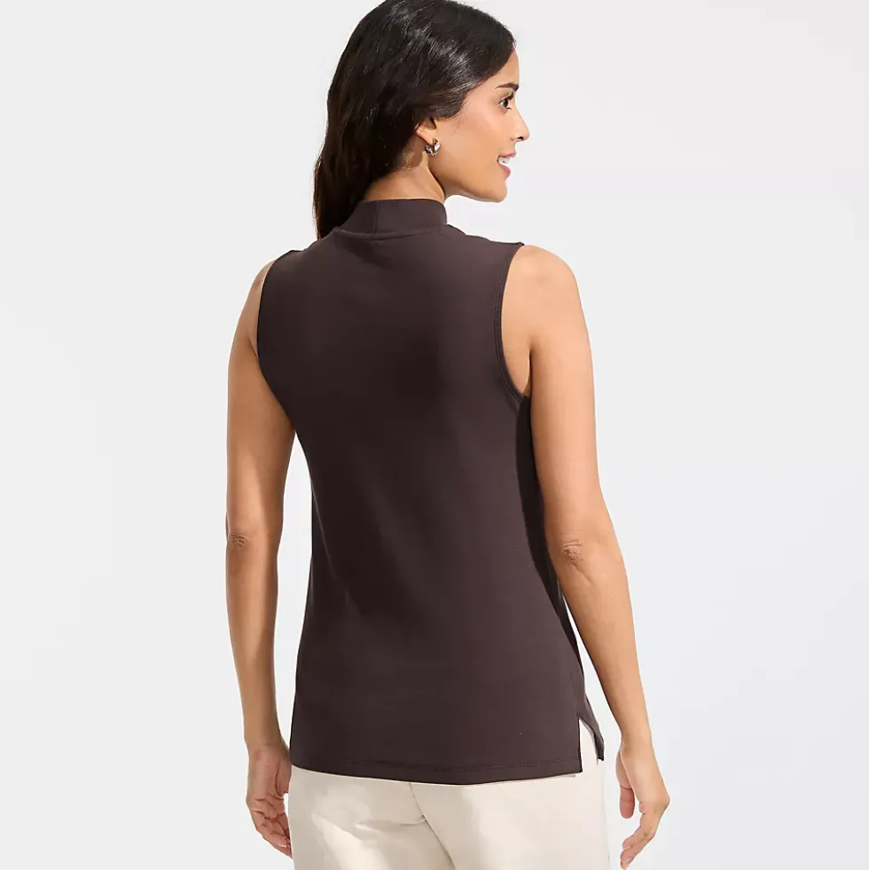 Women's Sleeveless Polished Essentials Mock Neck Top