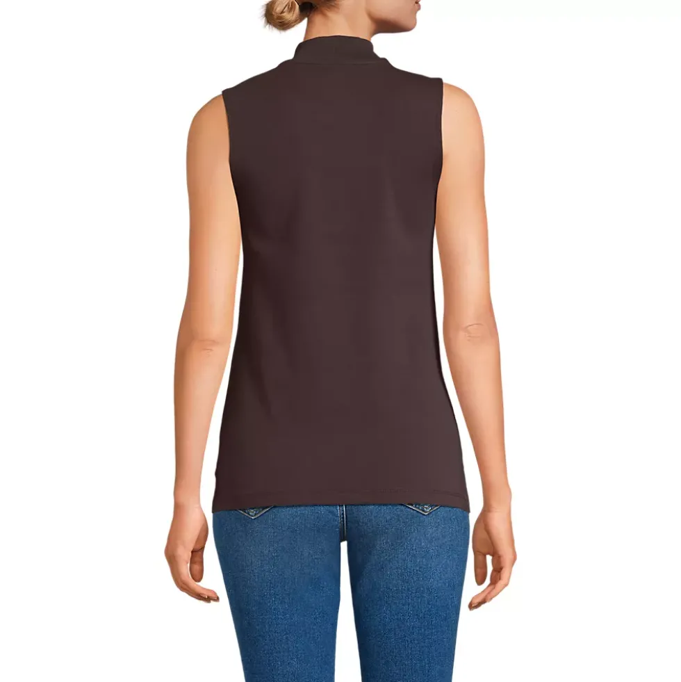 Women's Sleeveless Polished Essentials Mock Neck Top