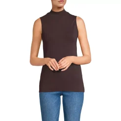 Women's Sleeveless Polished Essentials Mock Neck Top