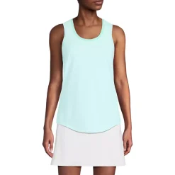 Women's Sleeveless Power Performance Scoop Neck Curved Hem Tunic Tank