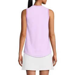 Women's Sleeveless Power Performance Scoop Neck Curved Hem Tunic Tank