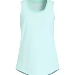 Women's Sleeveless Power Performance Scoop Neck Curved Hem Tunic Tank