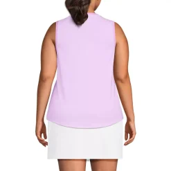 Women's Sleeveless Power Performance Scoop Neck Curved Hem Tunic Tank