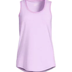 Women's Sleeveless Power Performance Scoop Neck Curved Hem Tunic Tank