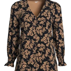 Women's 3/4 Sleeve Lightweight Jersey Button Front Top