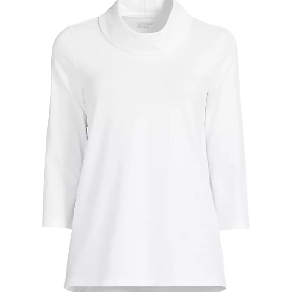 Women's 3/4 Sleeve Light Weight Jersey Cowl Neck Top