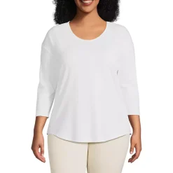 Women's 3/4 Sleeve Lightweight Jersey Shirttail Tee