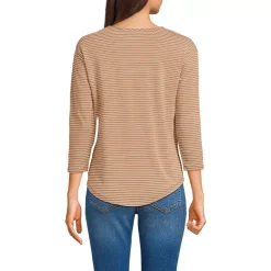 Women's 3/4 Sleeve Lightweight Jersey Shirttail Tee