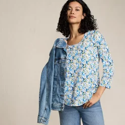 Women's 3/4 Sleeve Lightweight Jersey Shirttail Tee