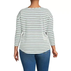 Women's 3/4 Sleeve Lightweight Jersey Shirttail Tee