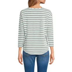 Women's 3/4 Sleeve Lightweight Jersey Shirttail Tee