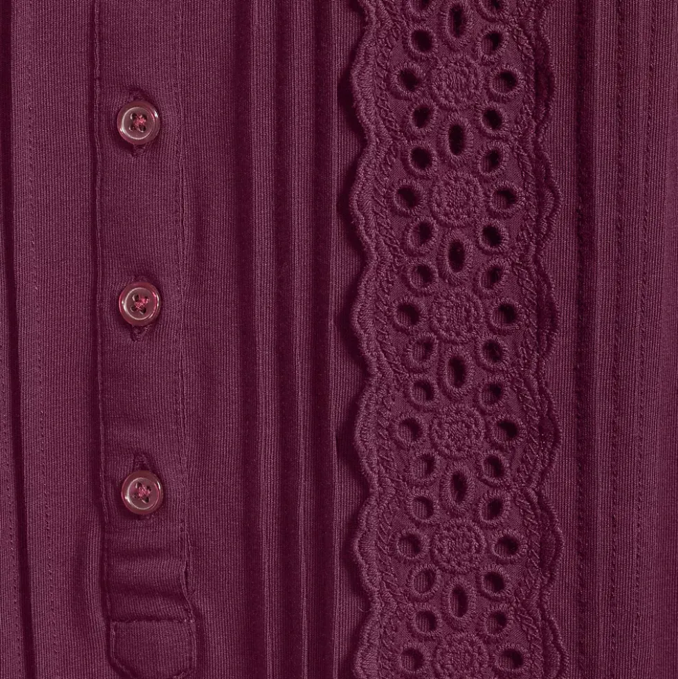 Women's 3/4 Sleeve Lightweight Jersey Embellished Top