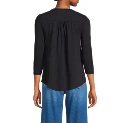 Women's 3/4 Sleeve Lightweight Jersey Embellished Top