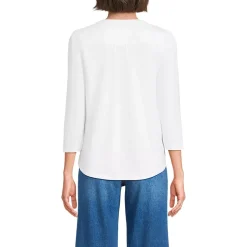 Women's 3/4 Sleeve Lightweight Jersey Embellished Top