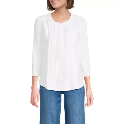 Women's 3/4 Sleeve Lightweight Jersey Embellished Top