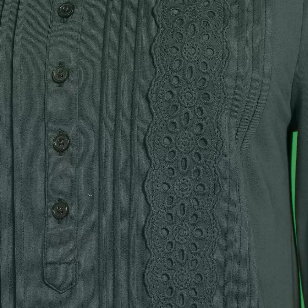 Women's 3/4 Sleeve Lightweight Jersey Embellished Top