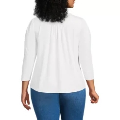 Women's 3/4 Sleeve Lightweight Jersey Embellished Top