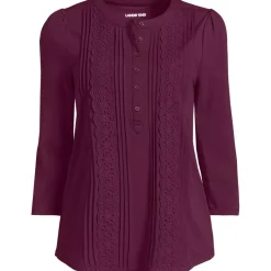 Women's 3/4 Sleeve Lightweight Jersey Embellished Top