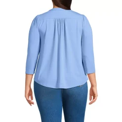 Women's 3/4 Sleeve Lightweight Jersey Embellished Top