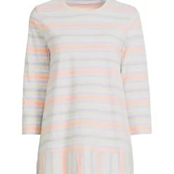 Women's 3/4 Sleeve Slub Jersey Swing Tunic