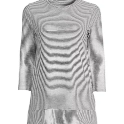 Women's 3/4 Sleeve Slub Jersey Swing Tunic