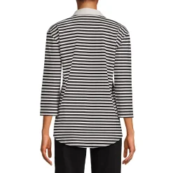 Women's 3/4 Sleeve Super T Collared Popover Tunic