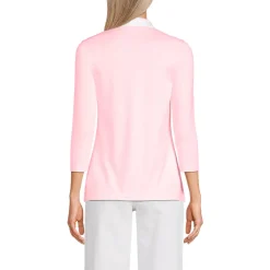 Women's 3/4 Sleeve Supima Cotton Polo Shirt