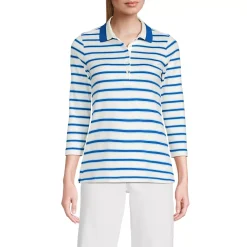 Women's 3/4 Sleeve Supima Cotton Polo Shirt