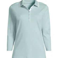 Women's 3/4 Sleeve Supima Cotton Polo Shirt