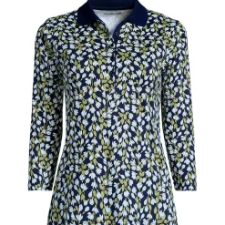 Women's 3/4 Sleeve Supima Cotton Polo Shirt