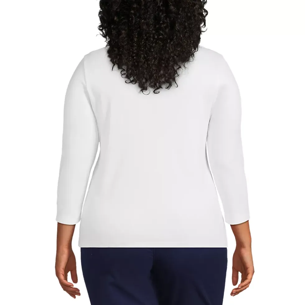 Women's 3/4 Sleeve Supima Cotton Polo Shirt