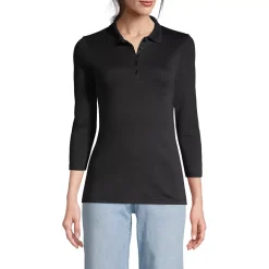 Women's 3/4 Sleeve Supima Cotton Polo Shirt