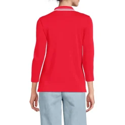 Women's 3/4 Sleeve Supima Cotton Polo Shirt
