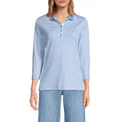 Women's 3/4 Sleeve Supima Cotton Polo Shirt