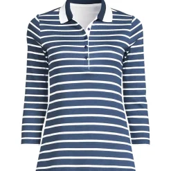 Women's 3/4 Sleeve Supima Cotton Polo Shirt