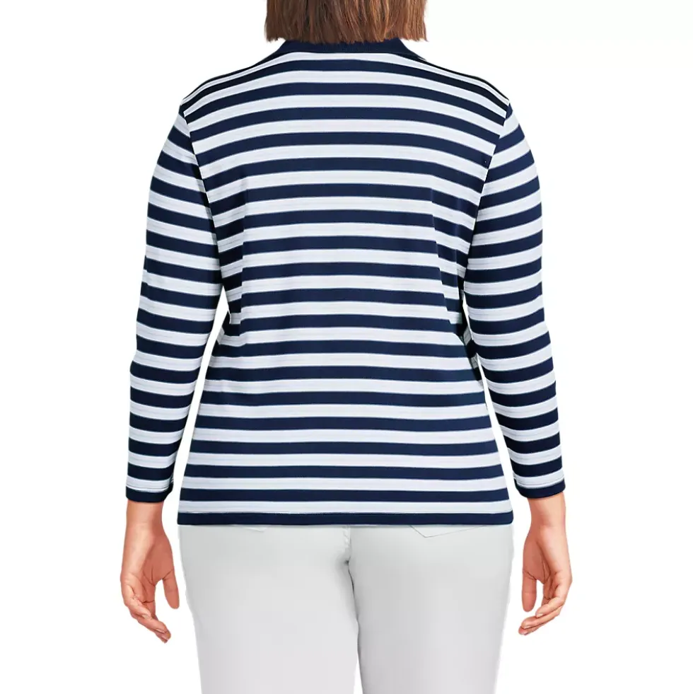 Women's 3/4 Sleeve Supima Cotton Polo Shirt