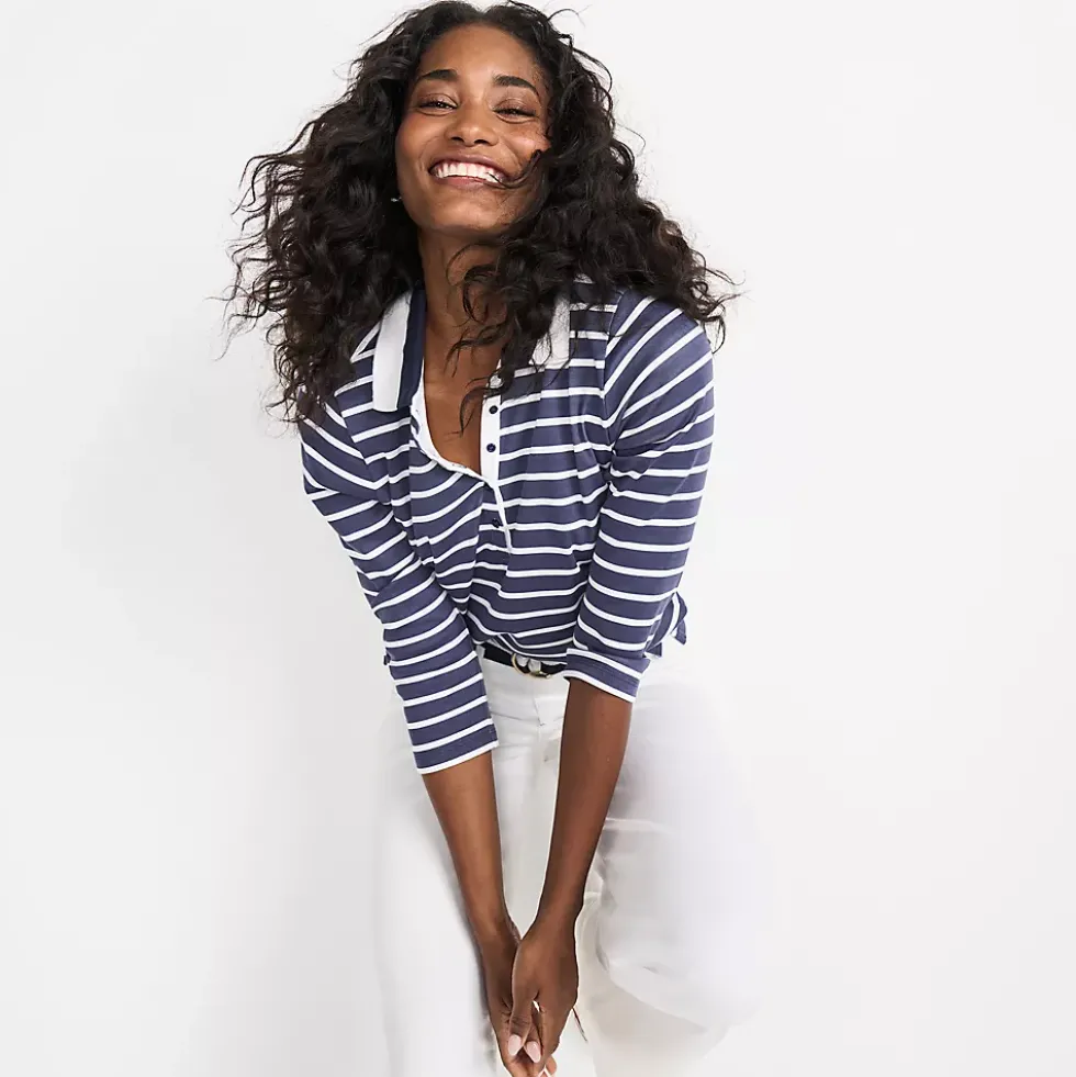 Women's 3/4 Sleeve Supima Cotton Polo Shirt