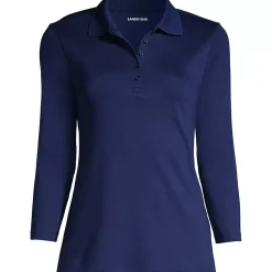 Women's 3/4 Sleeve Supima Cotton Polo Shirt