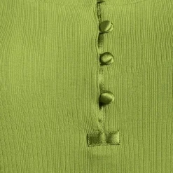 Women's 3/4 Sleeve Variegated Micro Rib Henley