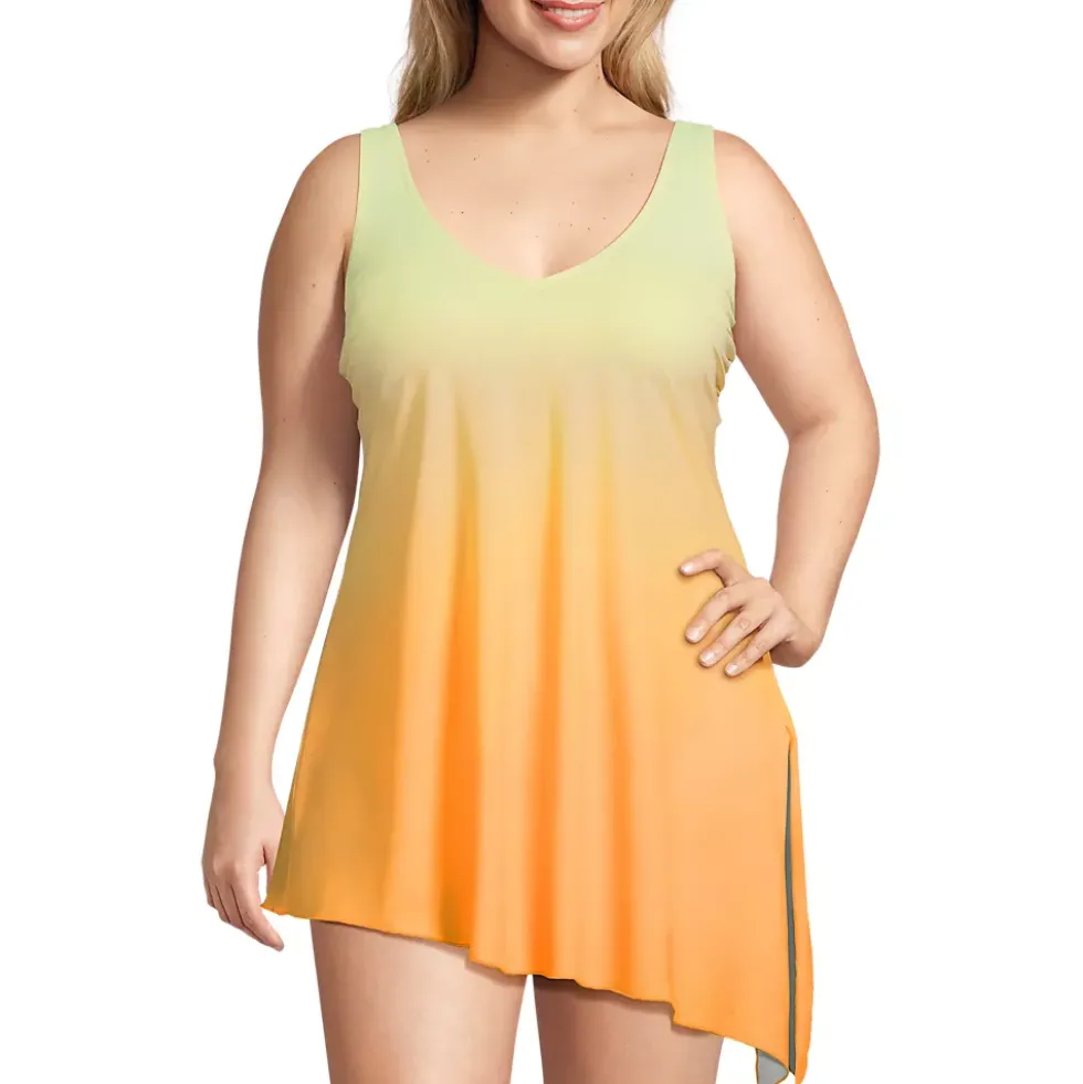 Women's SlenderSuit Fauxkini Low Leg One Piece Swimsuit