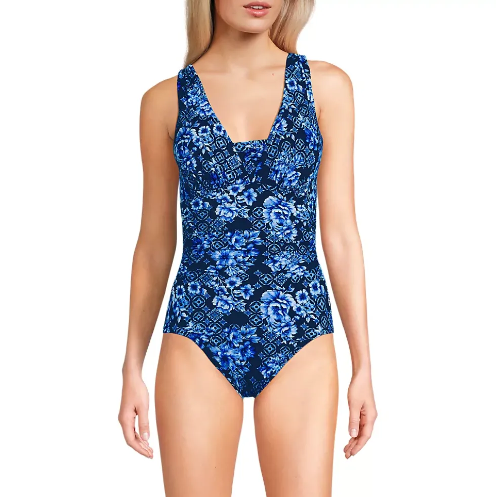 Women's SlenderSuit Grecian Low Leg One Piece Swimsuit