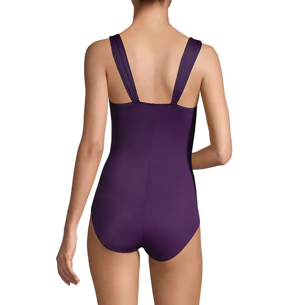 Women's SlenderSuit Grecian Low Leg One Piece Swimsuit