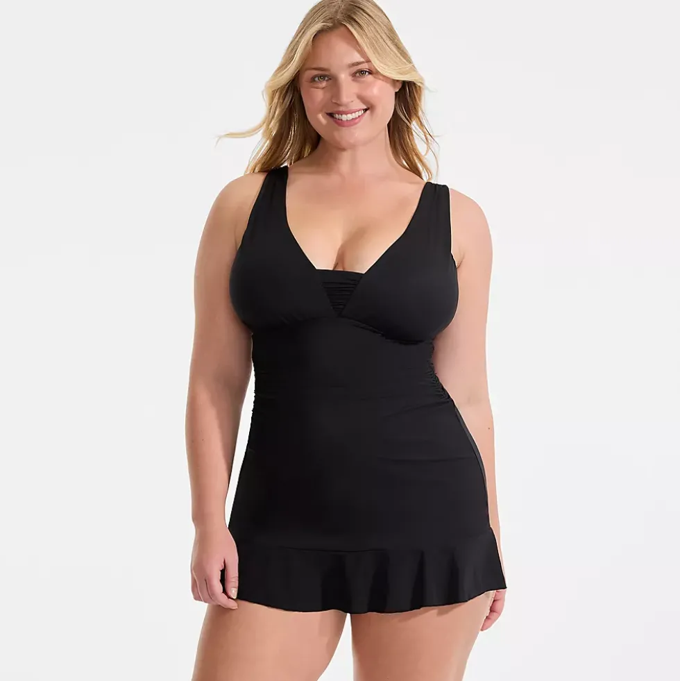 Women's SlenderSuit Grecian Mini Swim Dress