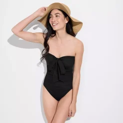 Women's SlenderSuit Multi-Way Bandeau High Leg One Piece Swimsuit