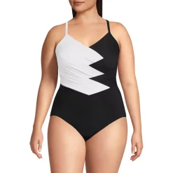 Women's SlenderSuit Pleated Low Leg One Piece Swimsuit