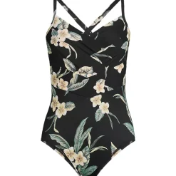 Women's SlenderSuit Pleated Low Leg One Piece Swimsuit