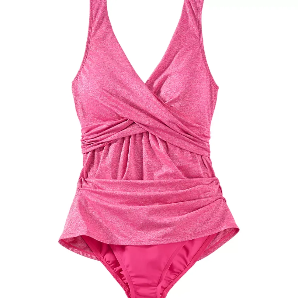 Women's SlenderSuit Shine Wrap Swim Dress Swimsuit