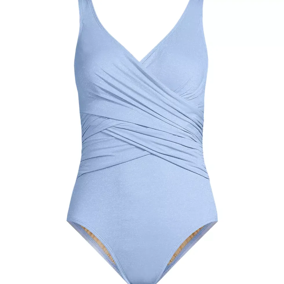 Women's SlenderSuit Shine Wrap One Piece Swimsuit