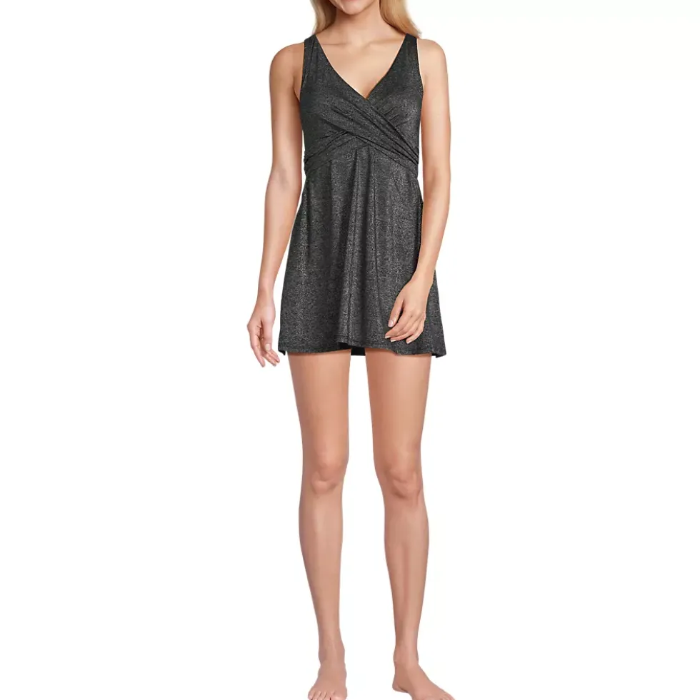 Women's SlenderSuit Shine Wrap Swim Dress Swimsuit